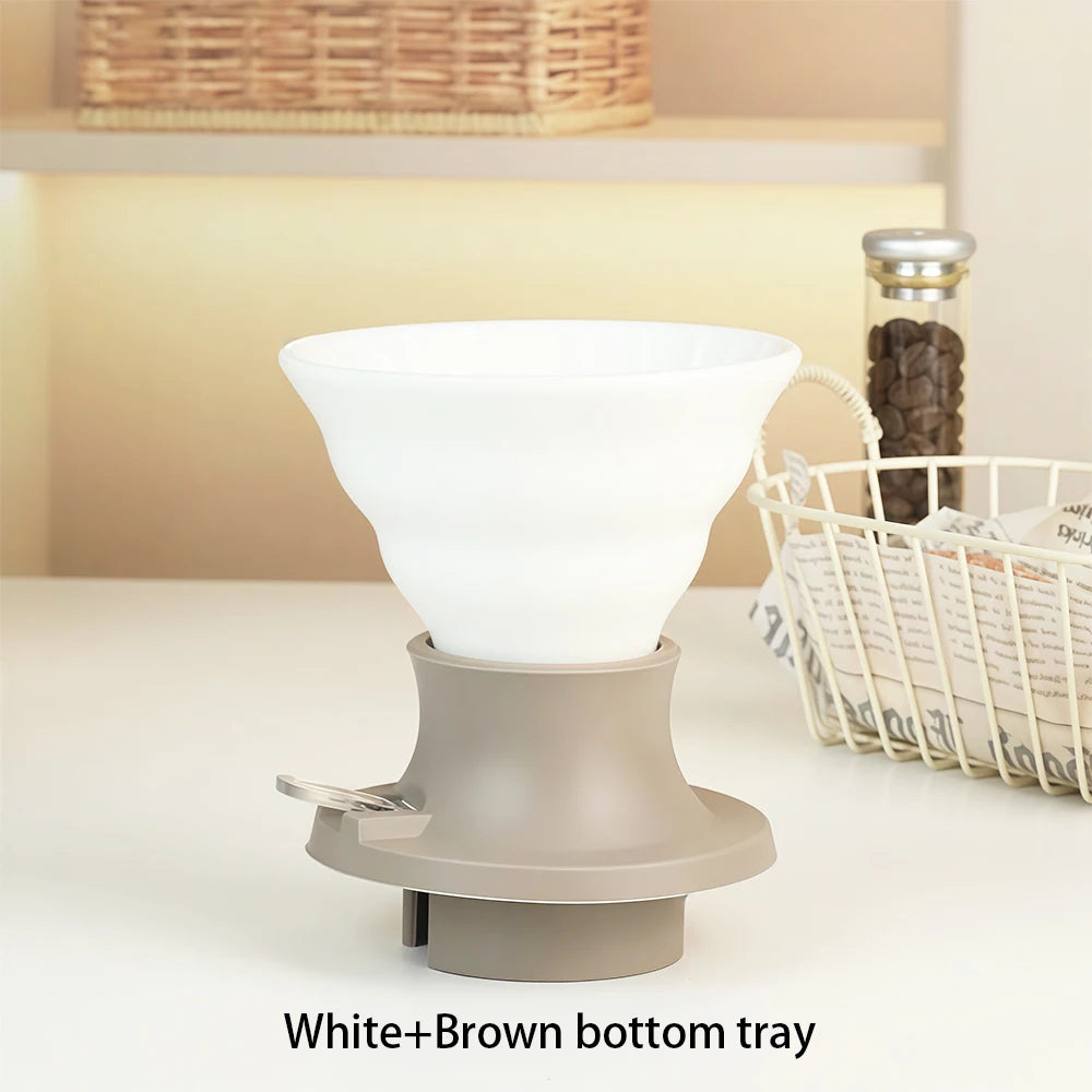 Smart cup colored ceramic drip filter cup with switch, hand brewed coffee drip filter