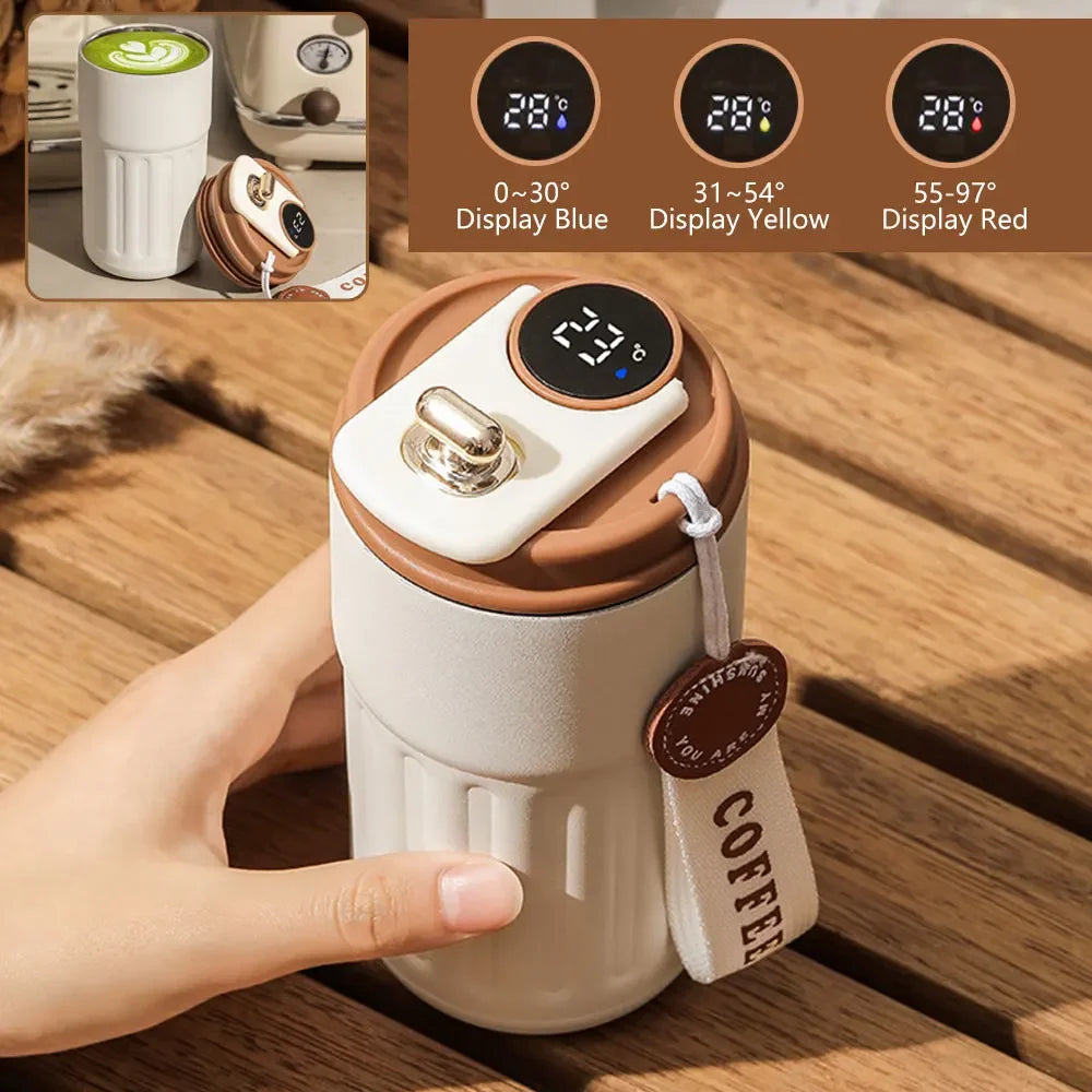 Smart Thermos Bottle LED Cup Stainless Steel Temperature Display Coffee Cup  Tumbler Mug Portable Vacuum Flasks Thermoses
