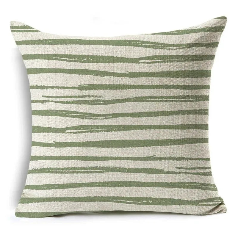 Green Pattern Decorative Cushion Cover Floral Pillow Cover for Car Sofa Decorative Pillow Cover Home Pillow -