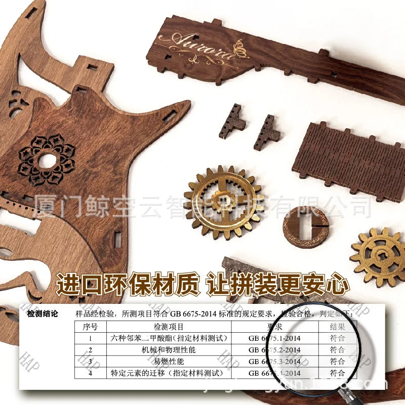 Guitar can be played DIY hand-assembled music theme birthday gift commemorative ornament