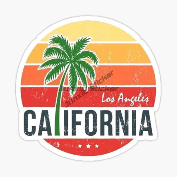 Los Angeles, California, USA Beautiful Scenery Vinyl Self-adhesive Car Sticker Window Bumper Premium Laptop Wall Accessories
