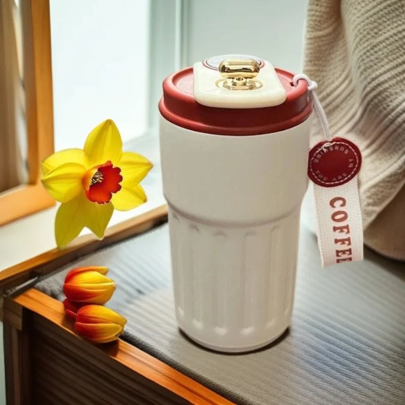 Smart Temperature Display Coffee Thermos, Unisex Portable Stylish Minimalist Gift Mug