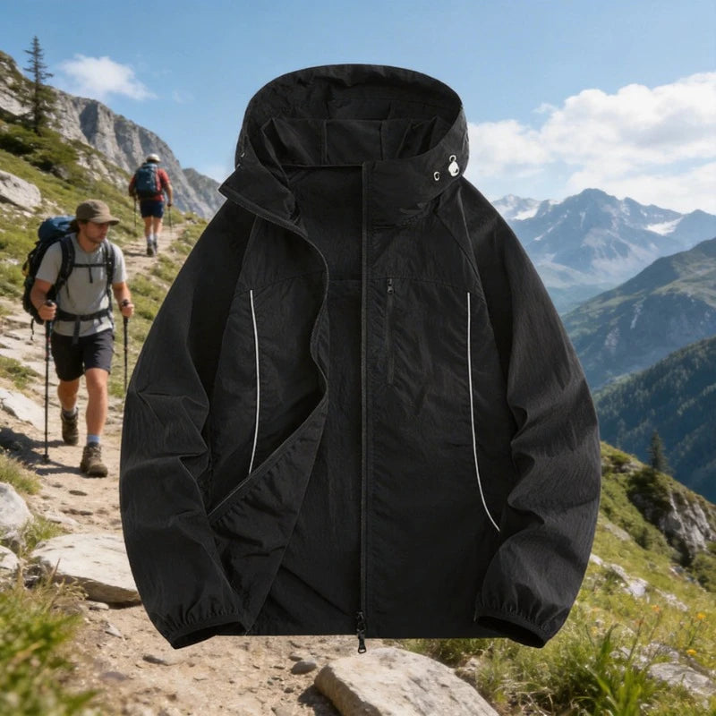 Summer UV Protection Hooded Jacket Unisex UPF50+ Ultra Thin Ice Silk Fishing Skin Coat with Quick-Dry Technology Outdoor Sports