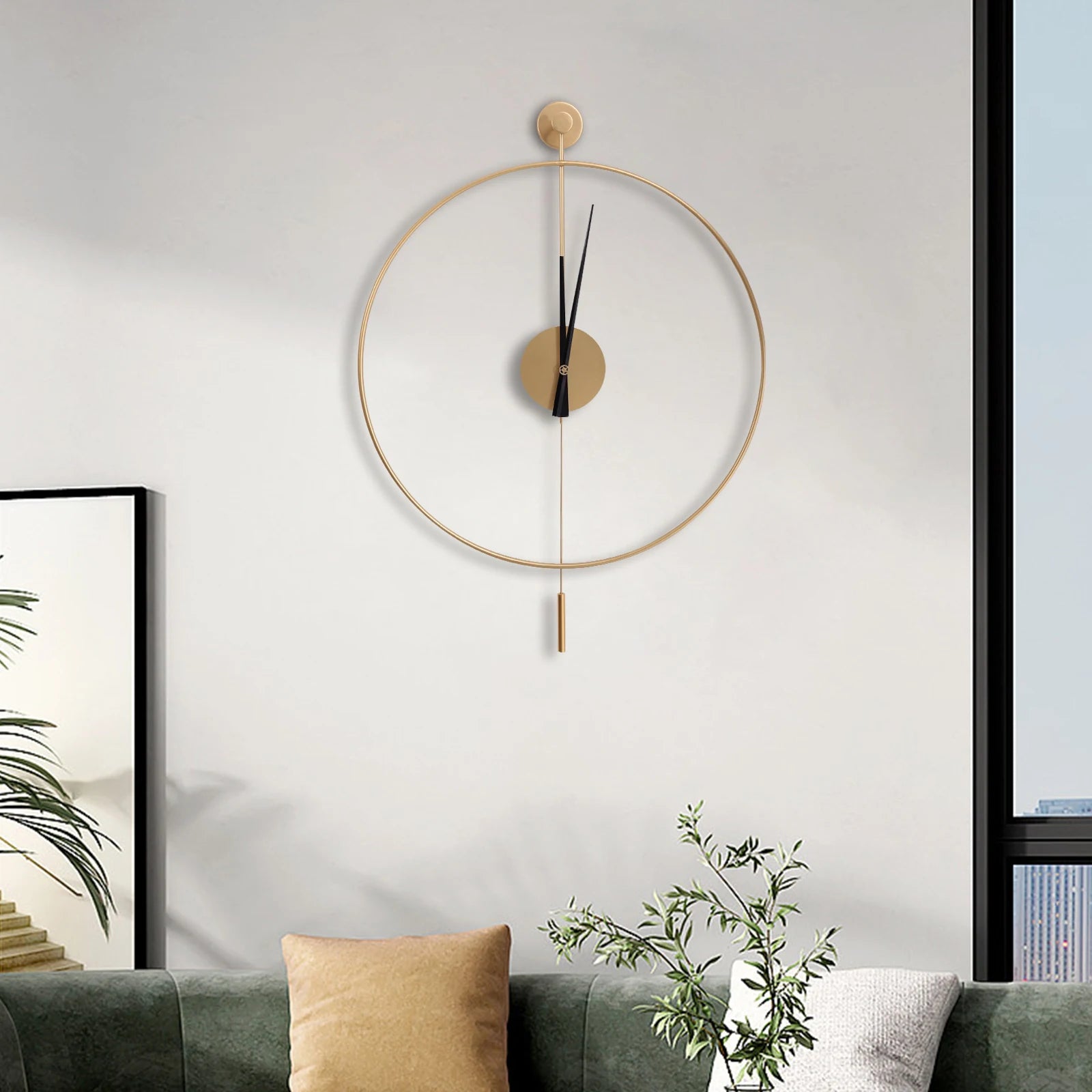 Wall Clock with Hollow Design, Silent Quartz Movement, Durable Iron Construction for Home or Office