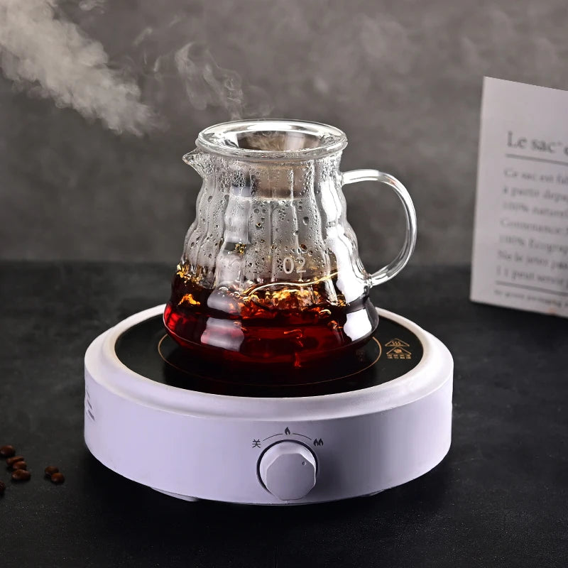 Glass Coffee Dripper Funnel Set with Carafe - Pour Over Coffee Maker & Tea Steeping Pot, Complete Home Brewing Accessories