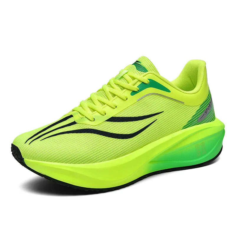 New Running Shoes for Jogging and Marathon Sports, Mesh Fabric with True Carbon Plate, Men's and Women's Hiking Shoes 2025 Men's