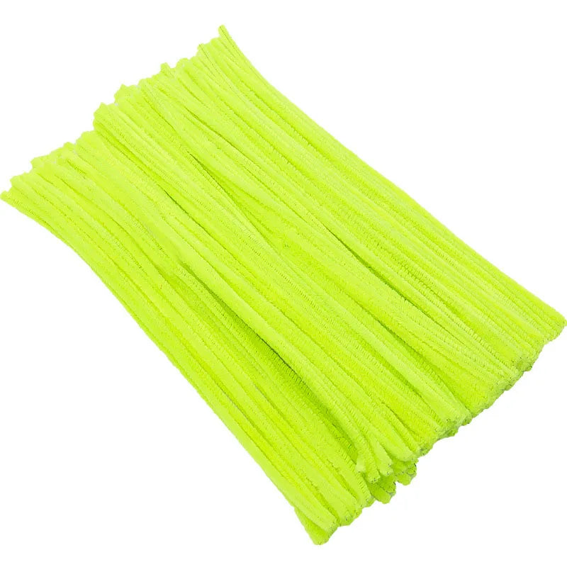 100/200/300/500/1000pcs DIY Plush Chenille Sticks Stem Pipe Cleaner HandCraft part for Spring Xmas Halloween Newyear Easter
