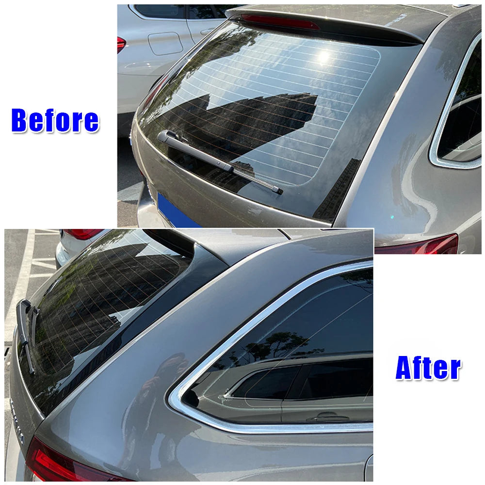 For Car Skoda Octavia Estate 2014-2019 Gloss Black Auto Replacement Parts Pair Canard Splitter Rear Window Side Spoiler Wing