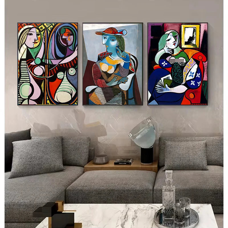 Pablo Picasso Famous Artwork Collection Poster Canvas Painting Abstract Vintage Wall Art For Gallery Living Room Home Decor
