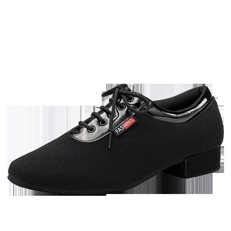 XIHAHA Men Oxford Cloth Standard Dance Ballroom Cloth Straight Outsole Practice Competition Modern Dancing Sport Shoes Sneakers