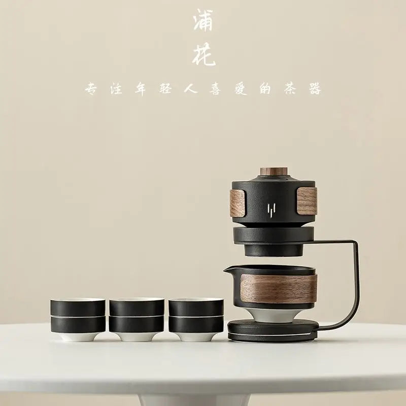 Ceramic automatic tea set, home tea making, office high-end and atmospheric complete set of tea set