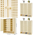 3-Door Large Capacity Shoe Cabinet, 90x32x107cm, Ideal for Living Room, Bedroom, and Entranceway Storage