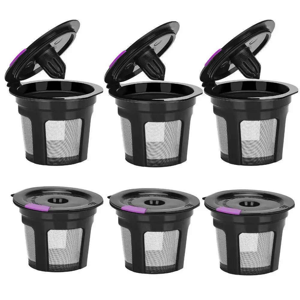 Eco-Friendly Reusable K-Cup Filters, 6 Pack - Food Grade Stainless Steel Mesh, Fits Keurig 1.0 & 2.0 Brewers