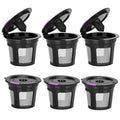 Eco-Friendly Reusable K-Cup Filters, 6 Pack - Food Grade Stainless Steel Mesh, Fits Keurig 1.0 & 2.0 Brewers
