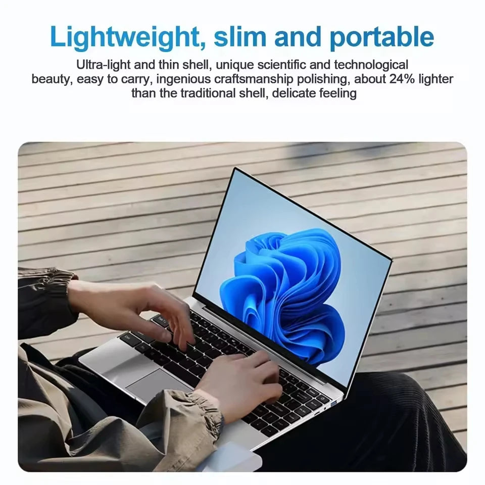 NEW 14.1 inch Slim Office Laptop Intel Core i7 9850H Windows 11 12GB RAM 1TB 2TB SSD PC Gamer Intel Atom A3950 NotebooK Computer