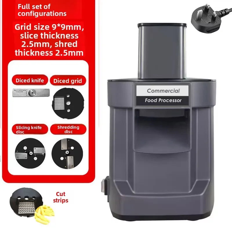 Professional Grade Food Processor for Global Cuisine:Vegetable Slicer 3-in-1 Function Stainless Steel Modern and Simple