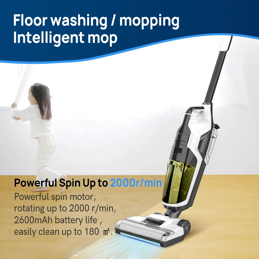 Lightweight Wet Dry Cordless Bagless Upright Vacuum Cleaner for Carpet Hard Floor Cleaning