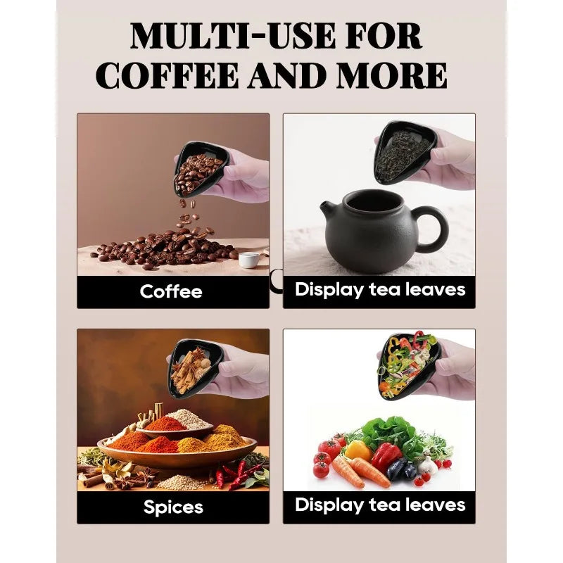 1PC Handmade Coffee Bean Dispenser Ceramic Coffee Bean Dosing Cup Suitable for Household,Coffee Bars, Office ,Tea Rooms