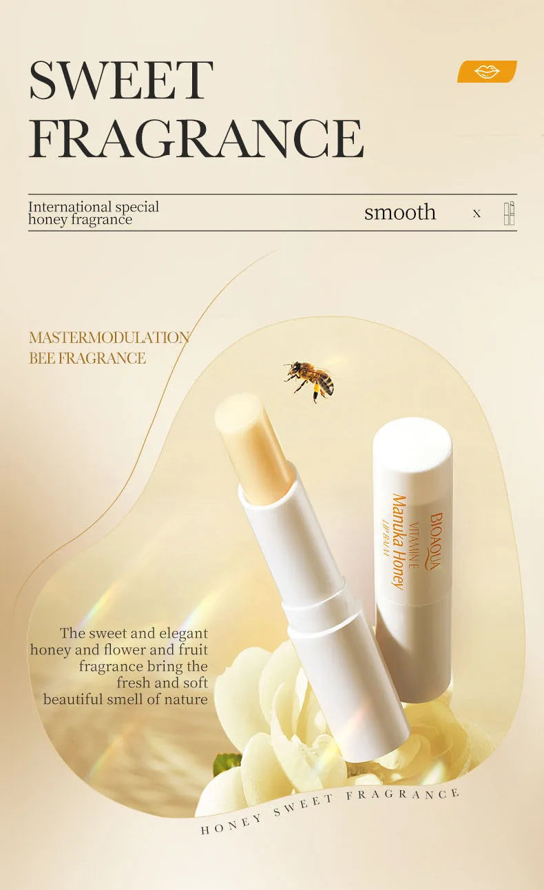 BIOAQUA Vitamin E Honey Lip Balm Moisturizing Anti Cracking Nourishing Nourishing Lipstick Lips Skin Care Products