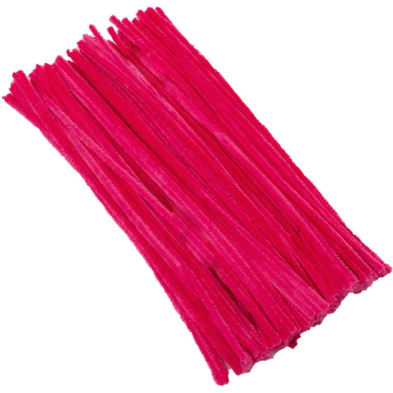 100/200/300/500/1000pcs DIY Plush Chenille Sticks Stem Pipe Cleaner HandCraft part for Spring Xmas Halloween Newyear Easter