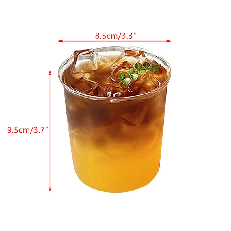 Coffee Cup Curled Latte Cups Household Glass Drinkware Juice Milk Simple Mug Transparent Water Bottles Glassware Cups Coffeeware