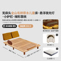 Boys and girls bed small apartment single bed 1.5 meters simple full solid wood tatami no bedside children's bed