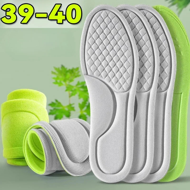 Memory Foam Insoles Foot Pain Relief Absorbs Sweat Soft Antibacterial Shoe Accessories