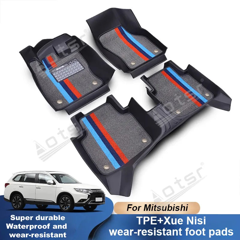Car Interior mats For Mitsubishi Fully enclosed car THE Wear-resistant foot pads new design accessories Super duranble