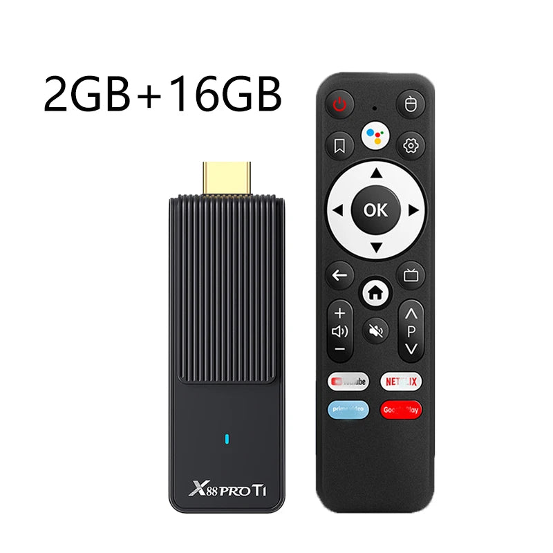 Smart TV Stick Android14.0 X88 PRO RK3518 4K Wifi6 Quad Core Voice Remote Media Player Mini Android TV Stick 2GB 16GB