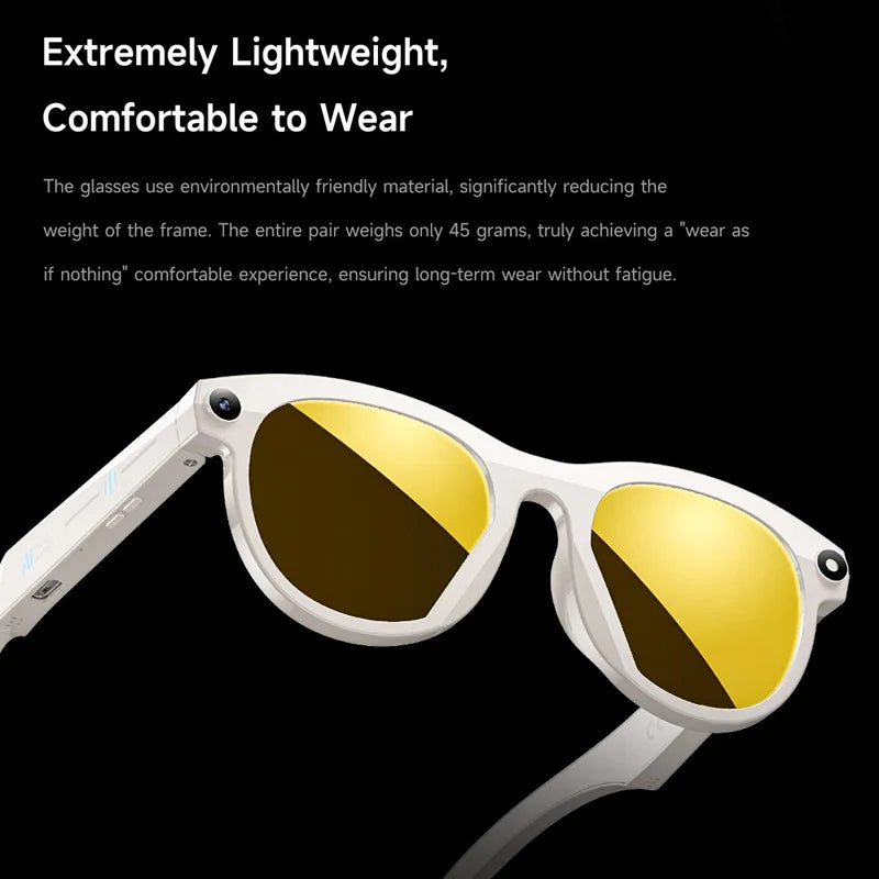 AI Smart Glasses 8K HD Camera 1200W Pixels SunGlasses Multifunctional Bluetooth Call Voice Assistant Music Translation Glasses