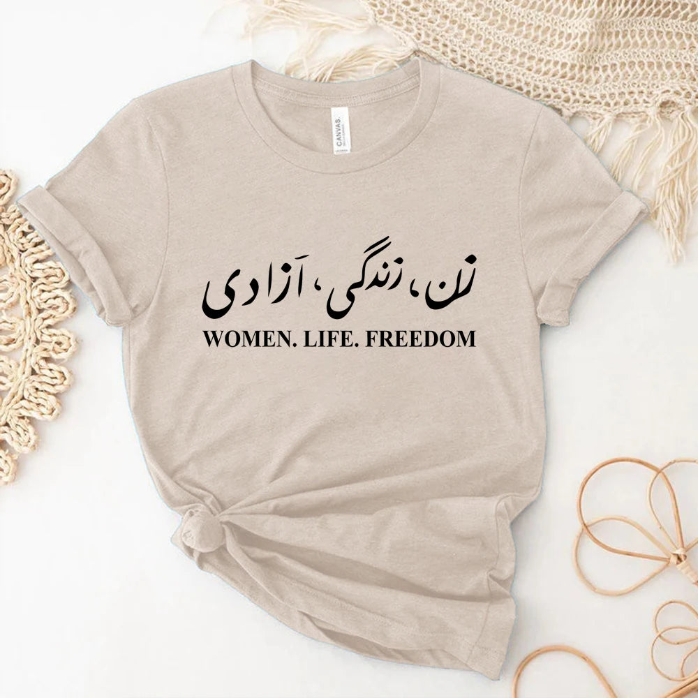 Women Life Freedom T Shirt Women Rights Feminist Shirts Mahsa Amini Iranian Tshirt Graphic Feminist Clothes Unisex Casual Tops