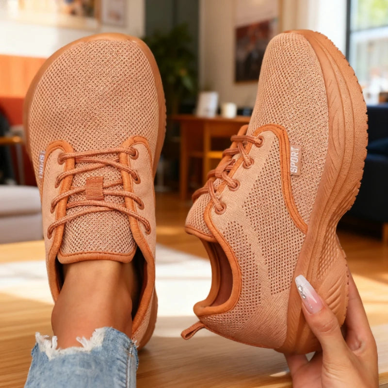 Platform Women Running Shoes Fashion Tennis Thick Barefoot Shoe Breathable Comfortable Wide Toe Simple Fitness Sneakers 2025 New - Free Item Weekend (50% off).