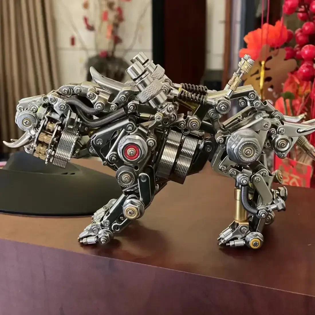 700pcs+ Bengal Tiger  3D Mechanical Metal Assembly Model Kits DIY Mechanical Puzzle Animal Toys For Children Adults