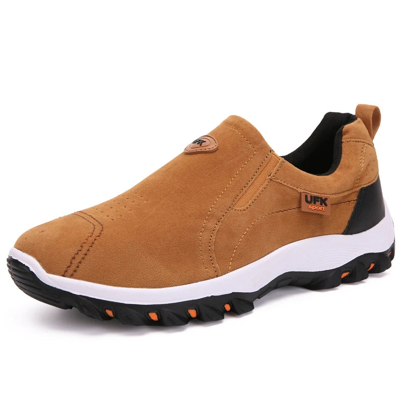 Men's Hiking Shoes Waterproof Leather Outdoor PU Shoes Wear-resistant Men Trekking Walking Hunting Tactical Sneakers