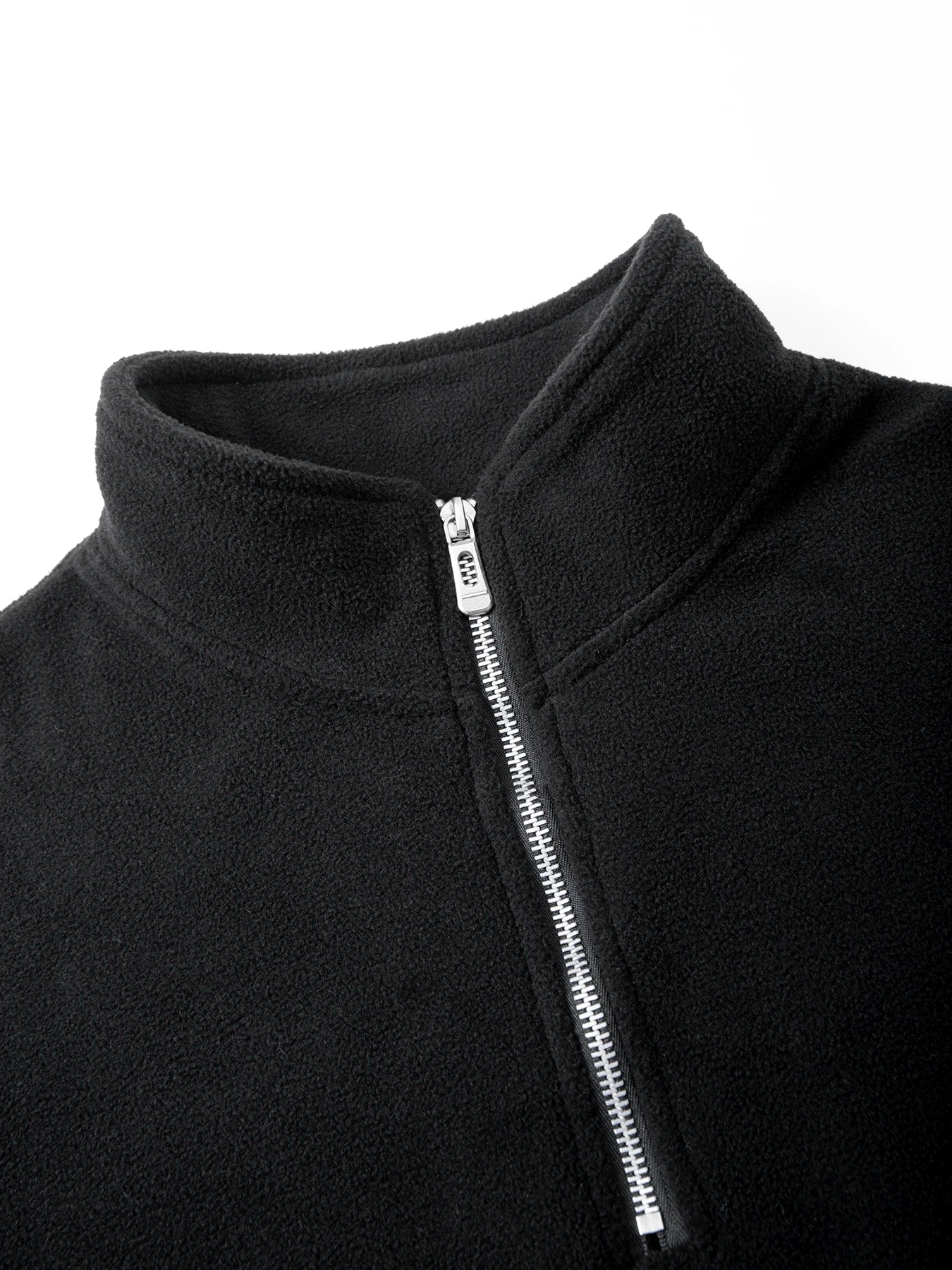 Men's Fleece Half Zipper Hoodie Autumn Winter Casual Stand Collar Pullover Soft Warm Windproof Long Sleeve Sweatshirt Streetwear