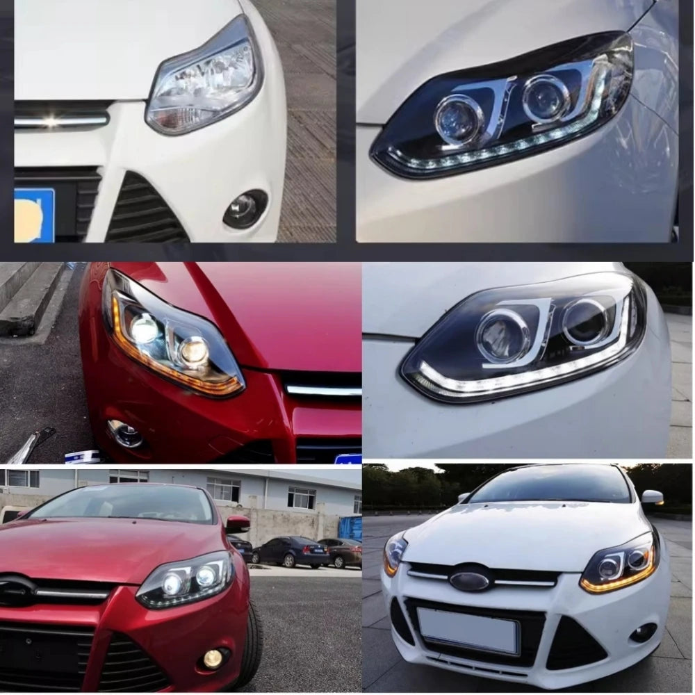 Car Headlight For Ford Focus 2012-2014 LED Light Projetor Head Lamp Front Lamps Daytime Running Light Automotive Accessories