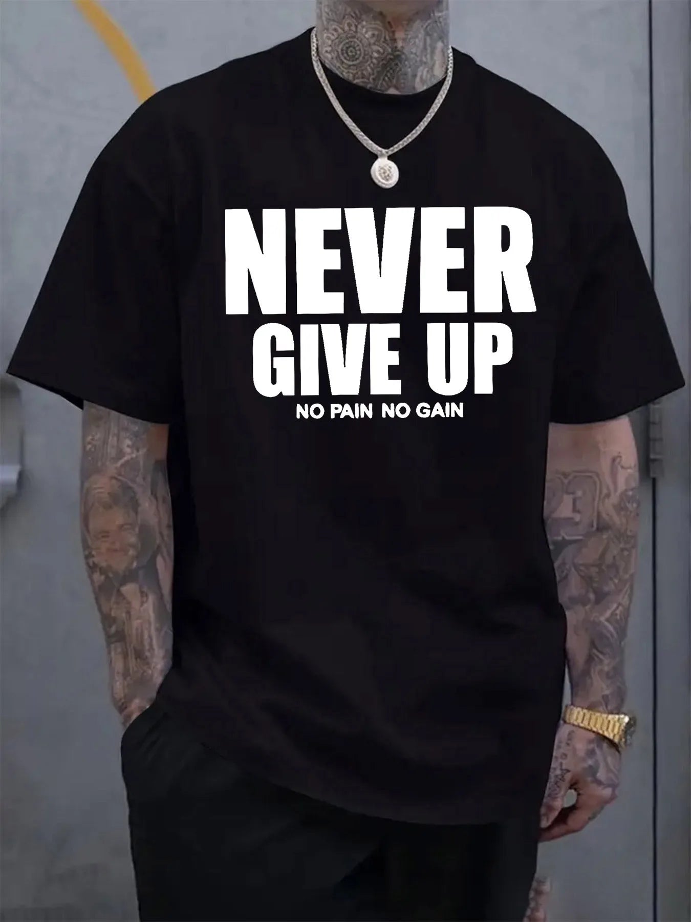Men's Casual Graphic T Shirts For Man, Summer Spring Breathable Crew Neck Short Sleeve Clothes, Outdoor Daily Wear Comfort Tee - Free Item
