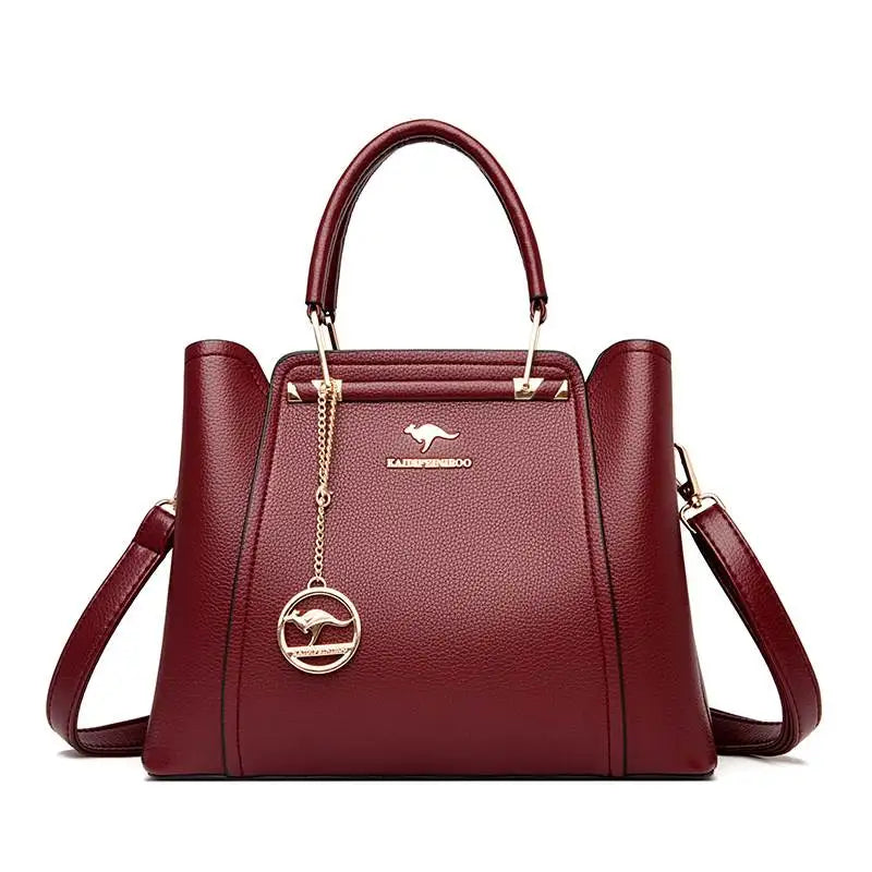 Faionable Versatile Women's Handbag oulder Bag 202 Sli All-Match Ladies Bag Soft Handle PU Leather Square ape