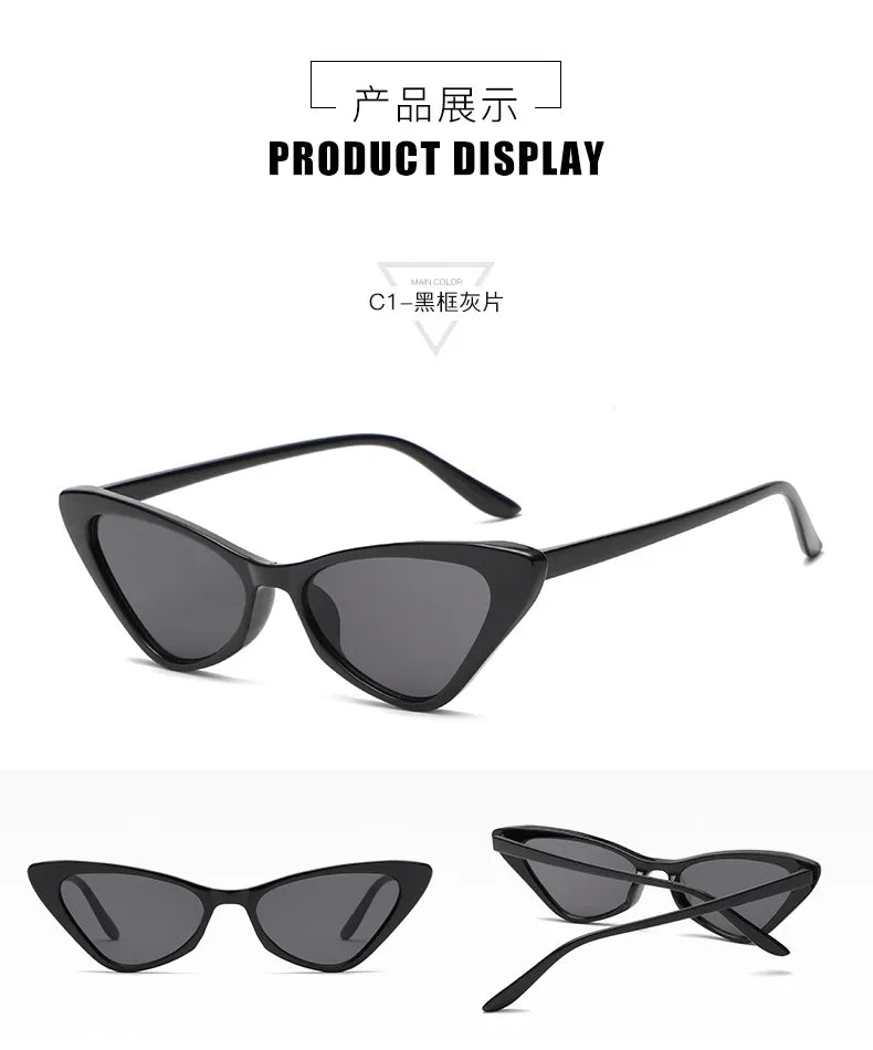 Womens Trendy Cat Eye Sunglasses Men Outdoor Retro Fashion Sun Glasses Goggles Unisex Resin UV400 Protection Sports Sun Shades