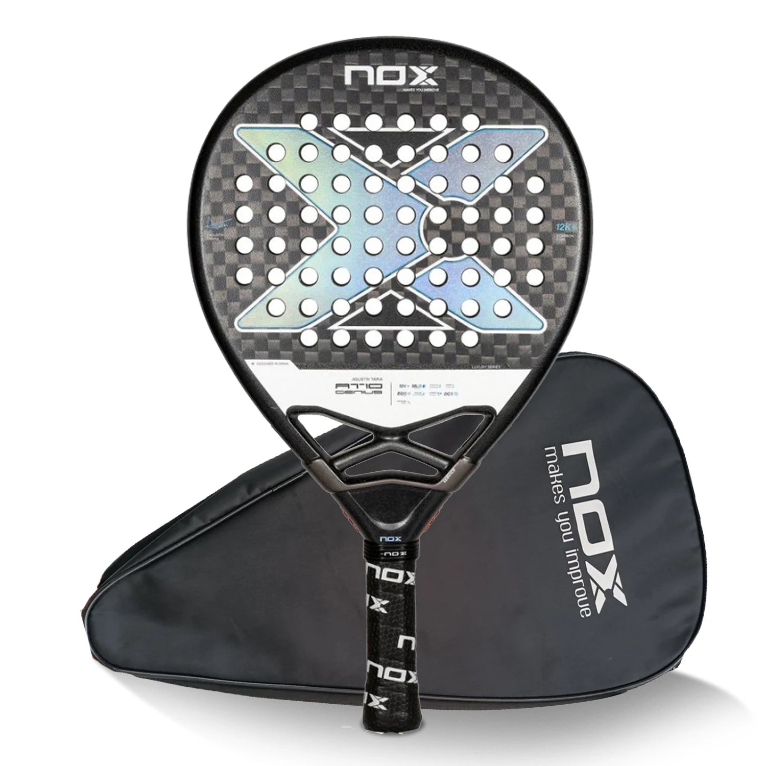Nox 3K 12K 18K Tennis Paddle Racket,Portable Bag Included,Perfect Gift for Christmas Birthday Holidays,Professional Skill Level