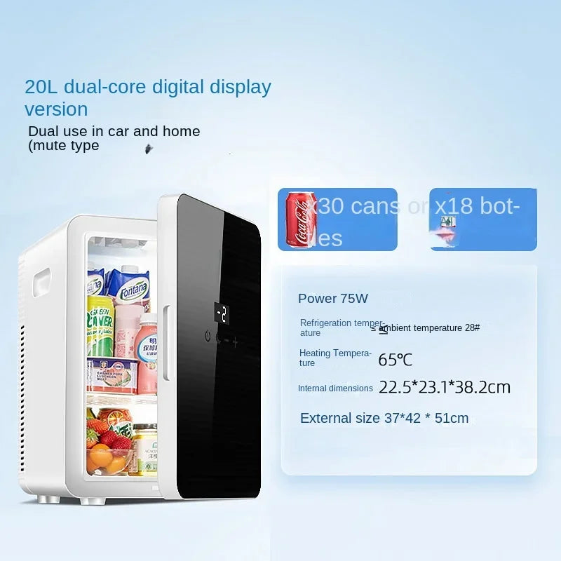 Refrigerator Small Dormitory Household Mini Car Fridge Mini Refrigerator Dual Use in Car and Home Cosmetics Refrigeration