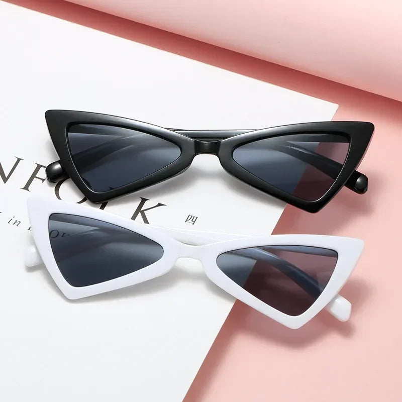 Car Driver Goggles Fashion Cute Sexy Ladies Cat Eye Sunglasses Women Vintage Retro Small Triangular Female Glasses UV Protection