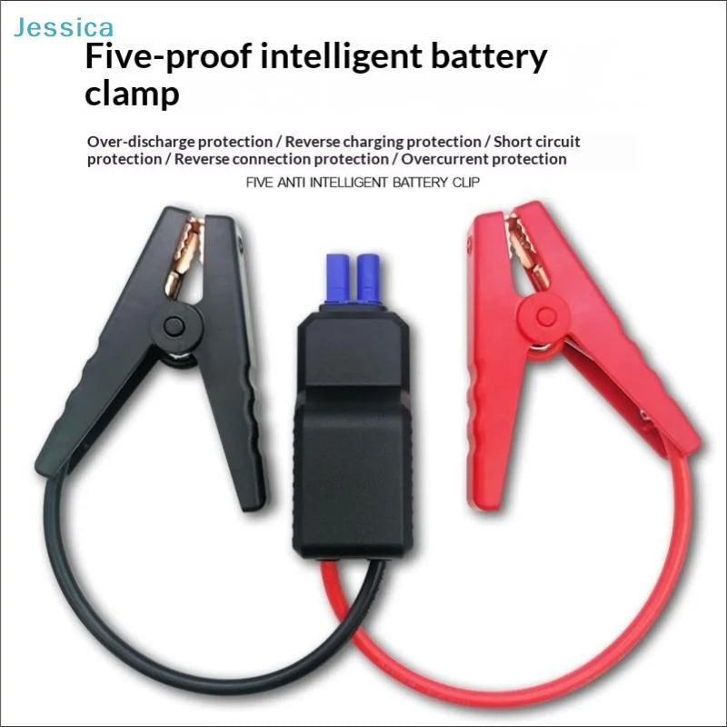 Smart Car Battery Jump Leads - 5-Protection Intelligent Clamps for Emergency Jump Starts