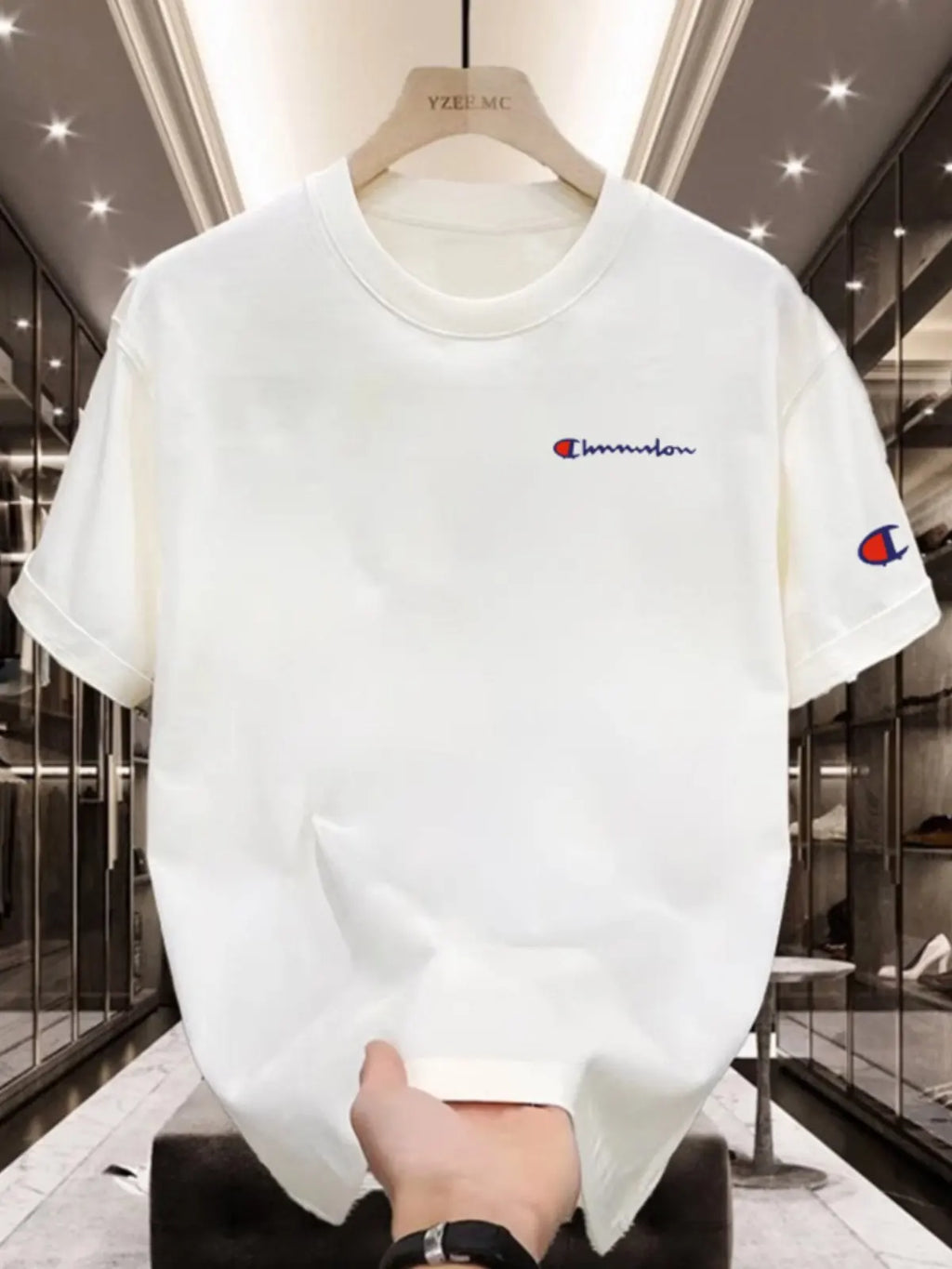 Summer New High-end Pure Cotton Korean-style Casual and Versatile Round-neck Short-sleeved T-shirt, All-cotton Light Luxury