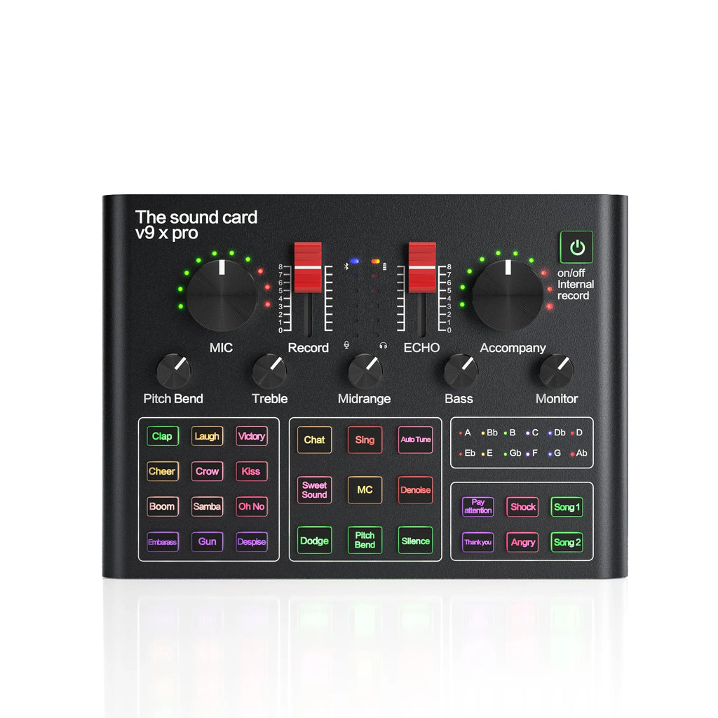 Microphone BM800 Professional Sound Card Audio Interface Mixer With For Smart Phone,PC,Live Streaming,Recording DJ Equipment