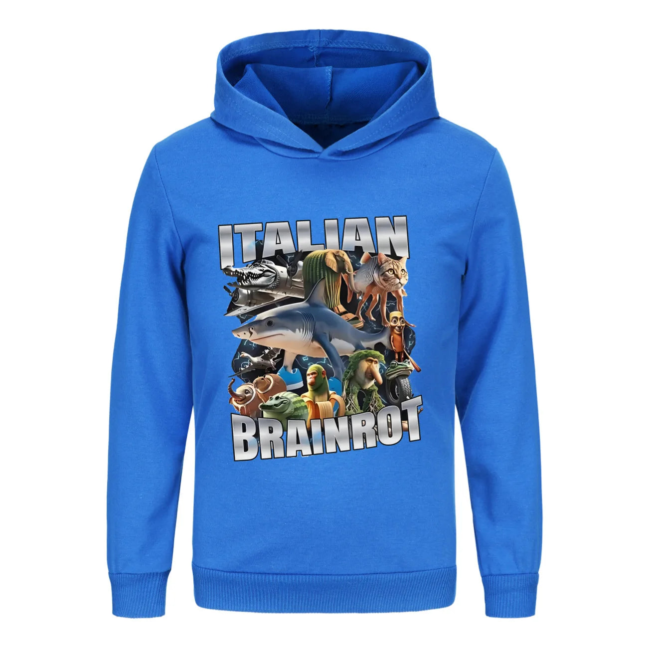 Tung Tung Tung Sahur Clothes Kids Italian Brainrot Meme Hoodies Boys Aesthetic Sweatshirts Girls Pullover Long Sleeve Outerwear