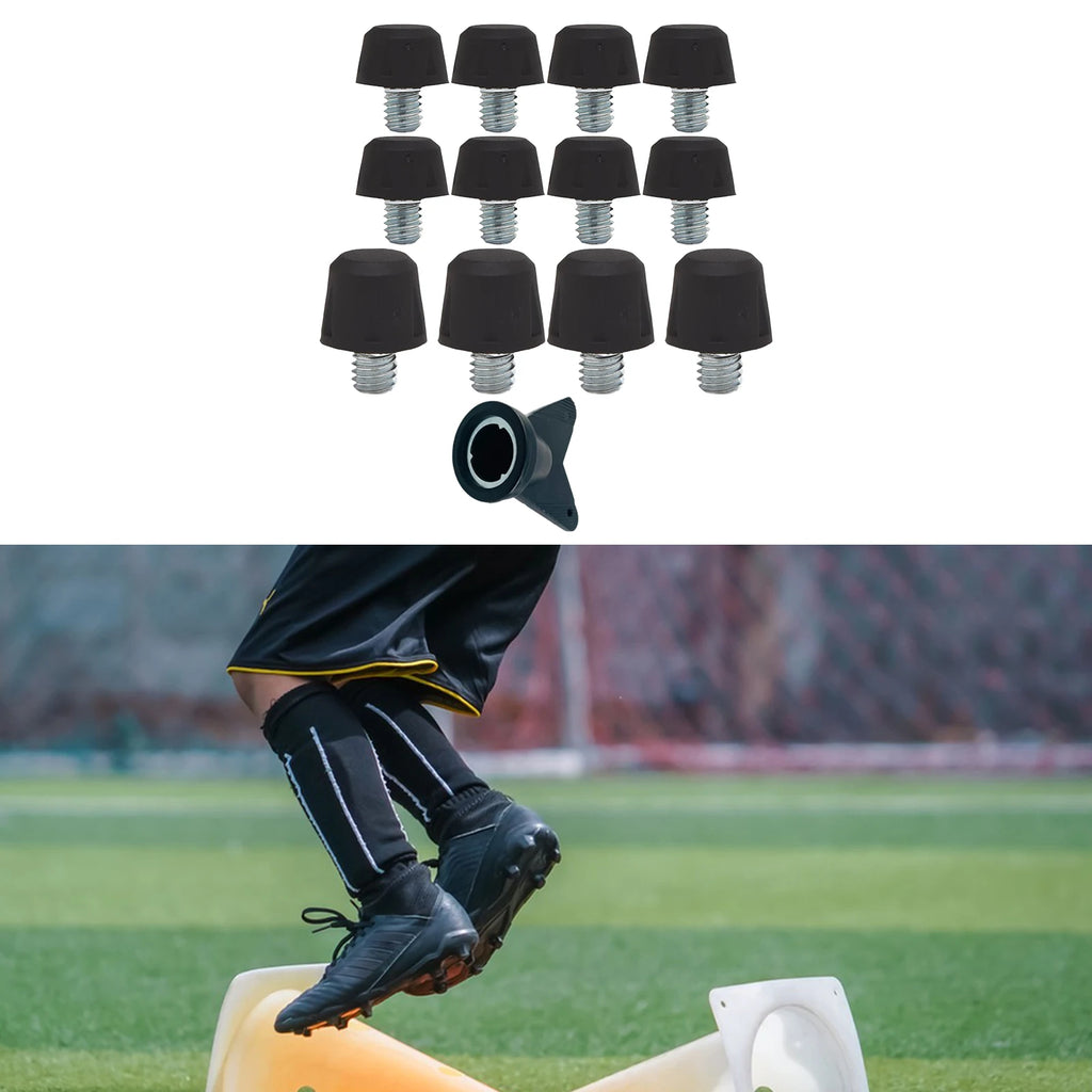 12Pcs Football Boot Spikes Rugby Shoes Studs Portable Screw in with Wrench for Adidas Football shoe Replacement Athletic Sneaker - Free Item