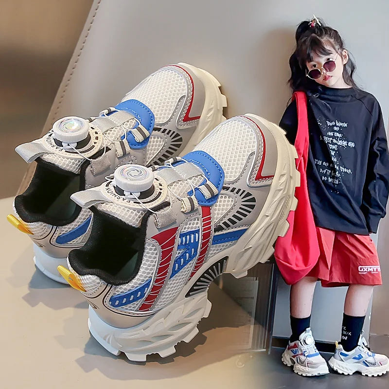 Kids Shoes 2026 New Spring and Autumn Breathable, Fashionable, Casual Sports Basketball Shoes, Teenagers' Spring Running Shoes