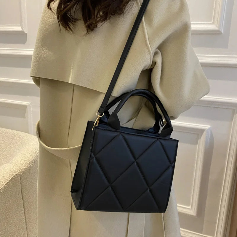 Casual Large Capacity Ladies Handbags Top-handle Bags Fashion Plaid Crossbody Shoulder Bags For Women Gift - Free Item Weekend (50% off).