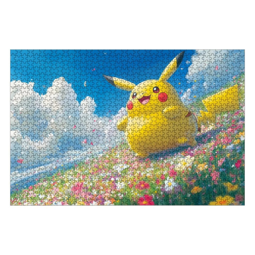 Pokemon Jigsaw Puzzles 1000 Pieces Paper Picture Landscape Oil Painting Art Puzzles Decompression Toys for Adults Family Games